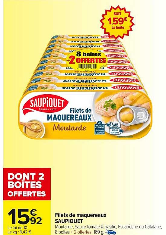 Filets de maquereaux SAUPIQUET