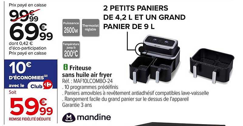 Friteuse sans huile air fryer