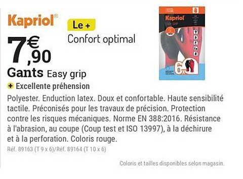 Gants Easy grip