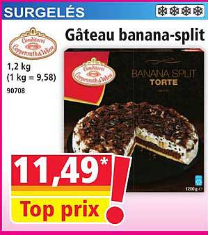 Gâteau banana-split