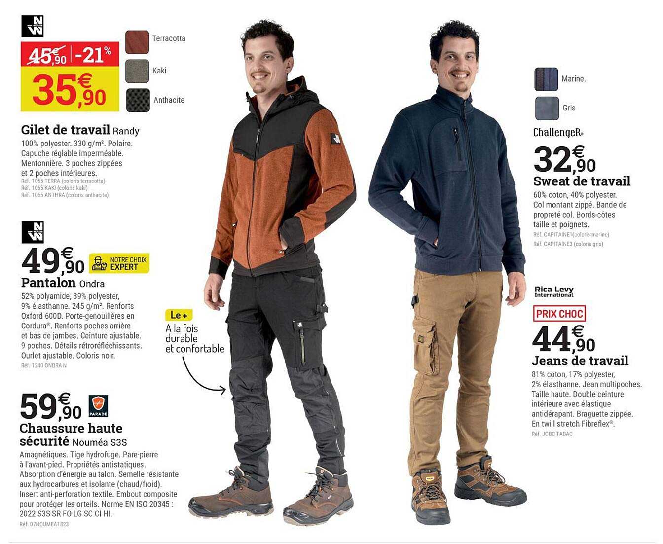 Gilet de travail Randy