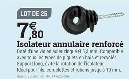 Isolateur annulaire renforcé