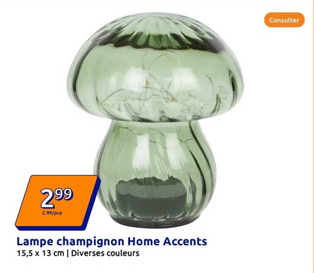 Lampe champignon Home Accents