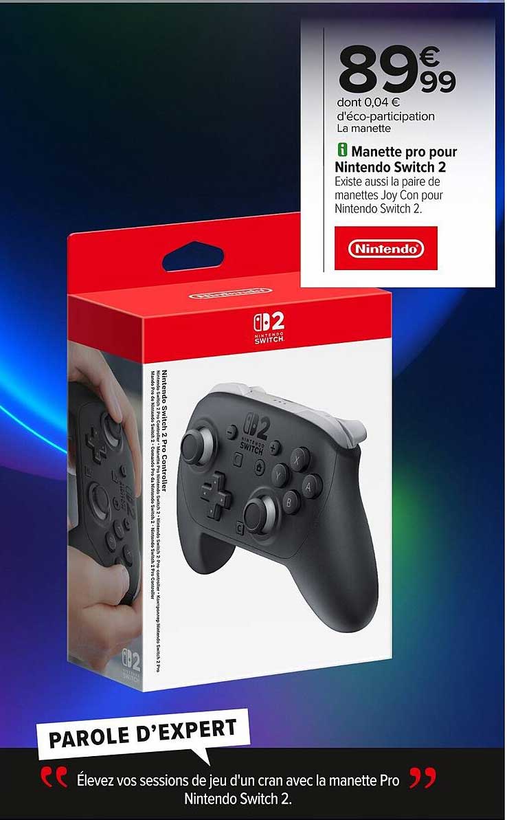 Manette pro pour Nintendo Switch 2