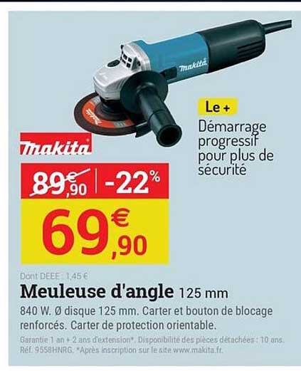 Meuleuse d'angle 125 mm