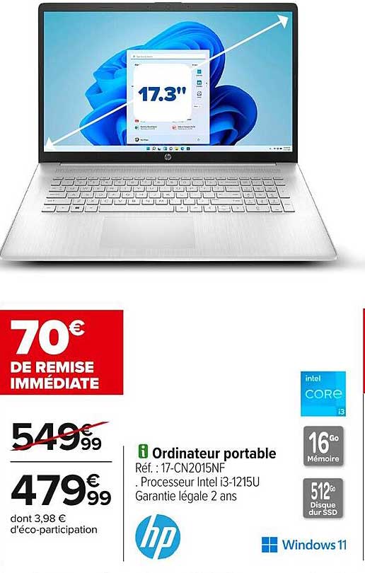 Ordinateur portable HP 17-CN2015NF