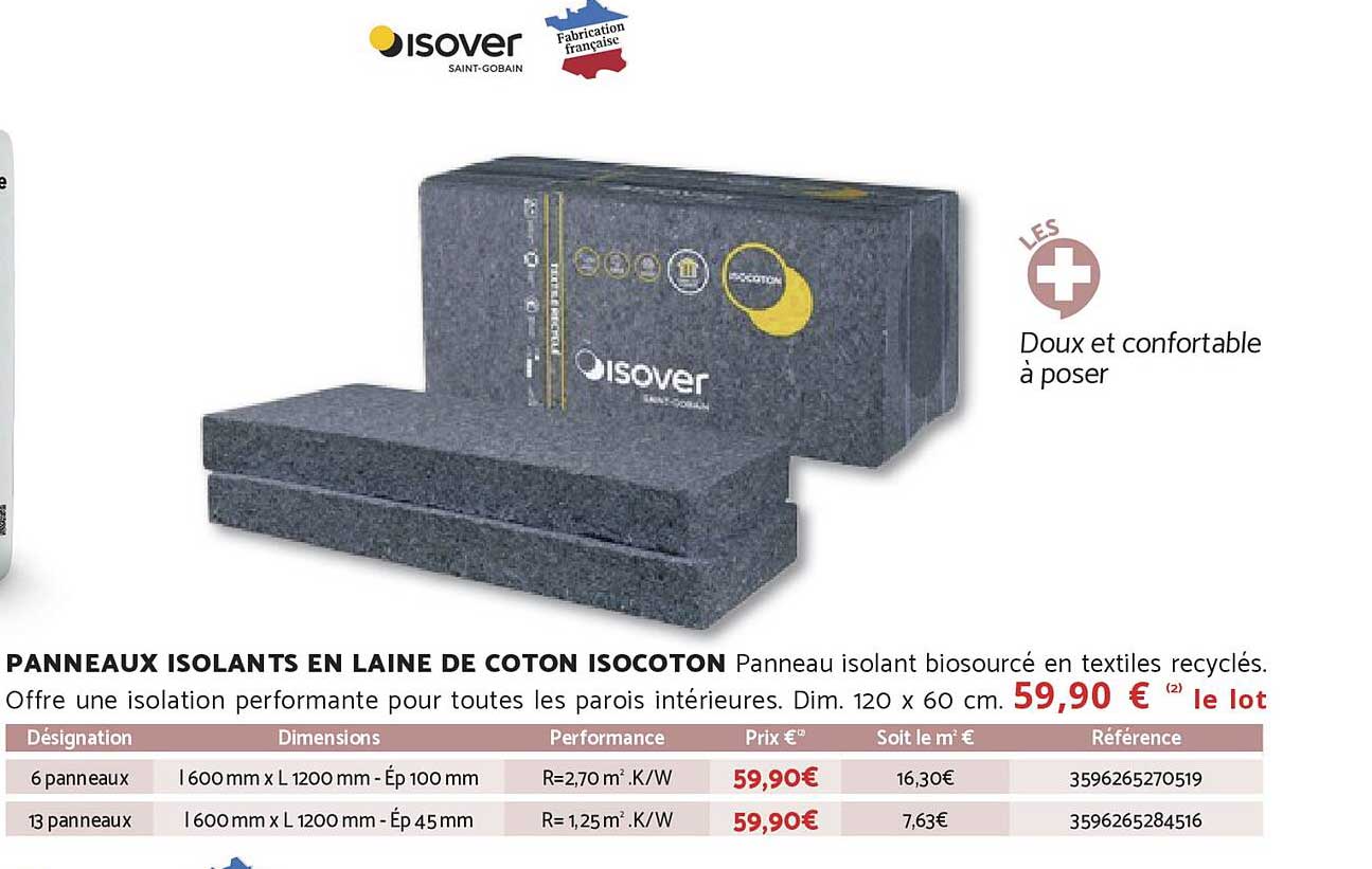 PANNEAUX ISOLANTS EN LAINE DE COTON ISOCOTON
