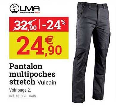 Pantalon multipoches stretch Vulcain
