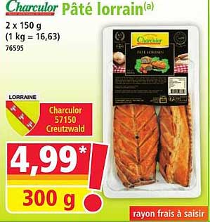 Pâté lorrain Charcural 300 g