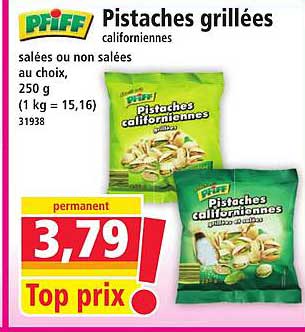Pistaches grillées californiennes
