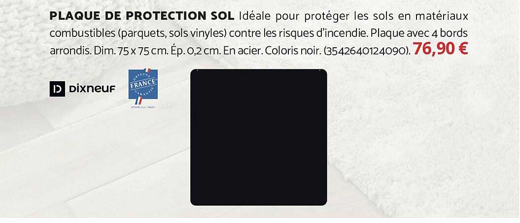 PLaque de protection sol