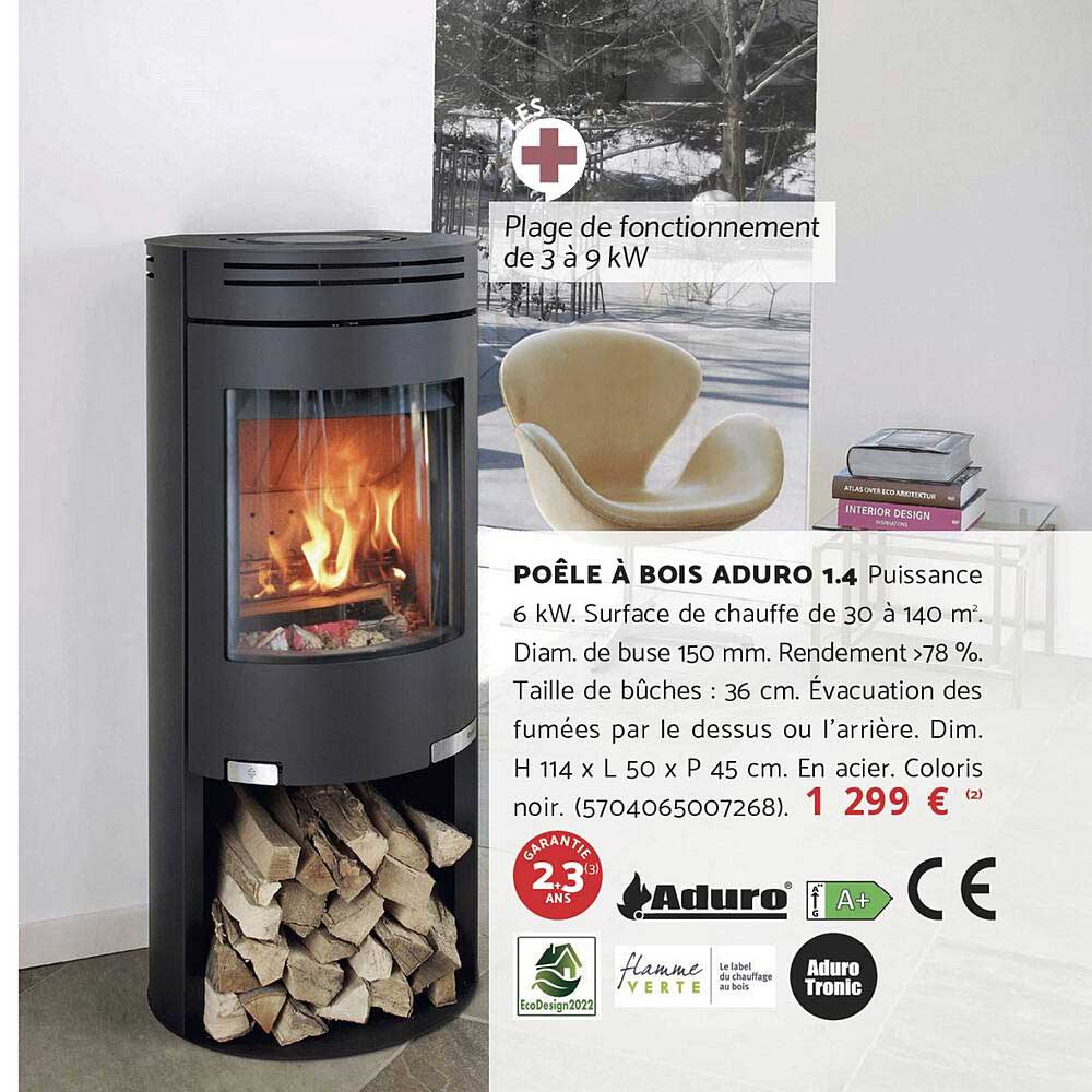 POÊLE À BOIS ADURO 1.4