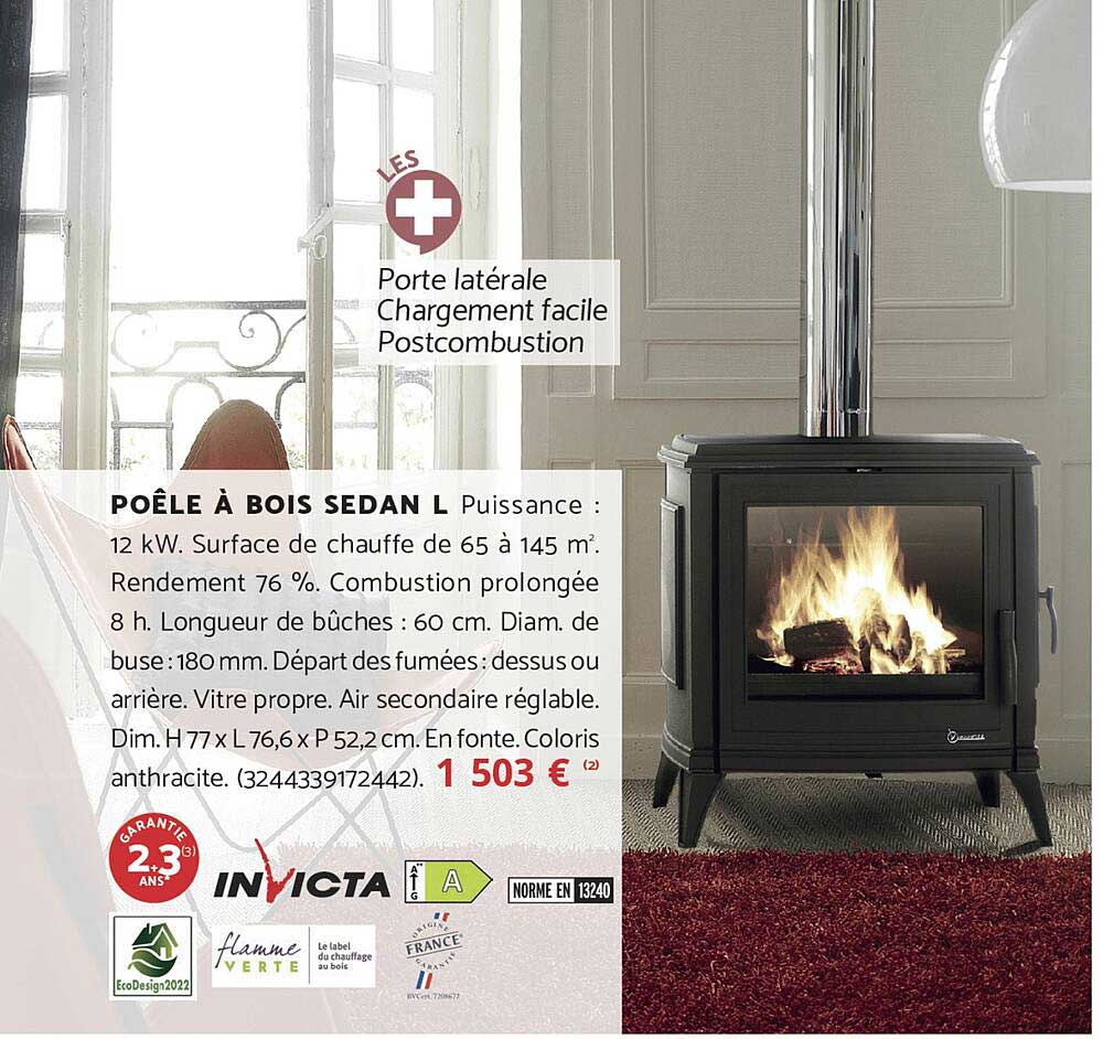 POÊLE À BOIS SEDAN L