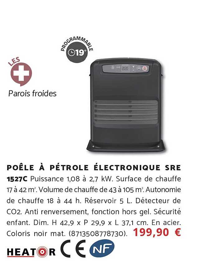 POÊLE À PÉTROLE ÉLECTRONIQUE SRE 1527C