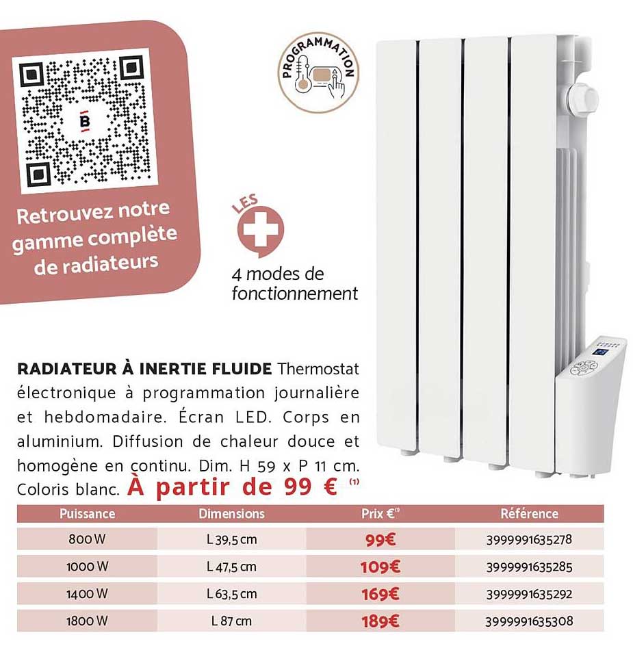 RADIATEUR À INERTIE FLUIDE