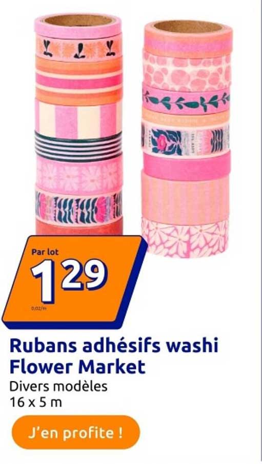 Rubans adhésifs washi Flower Market