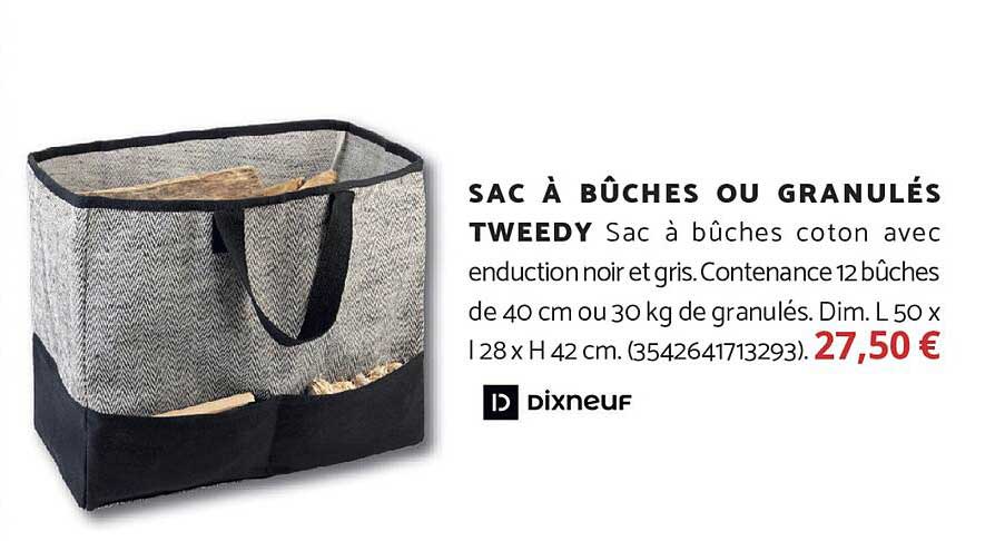 SAC À BÛCHES OU GRANULÉS TWEEDY