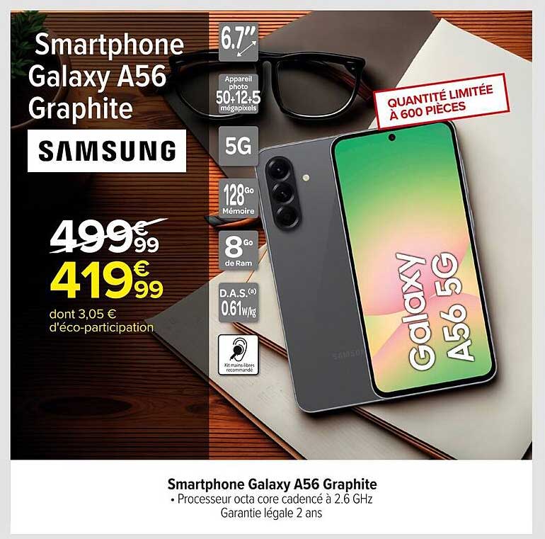 Smartphone Galaxy A56 Graphite