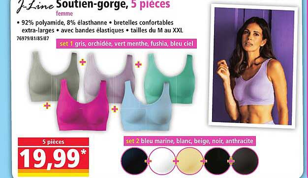 Soutien-gorge, 5 pièces