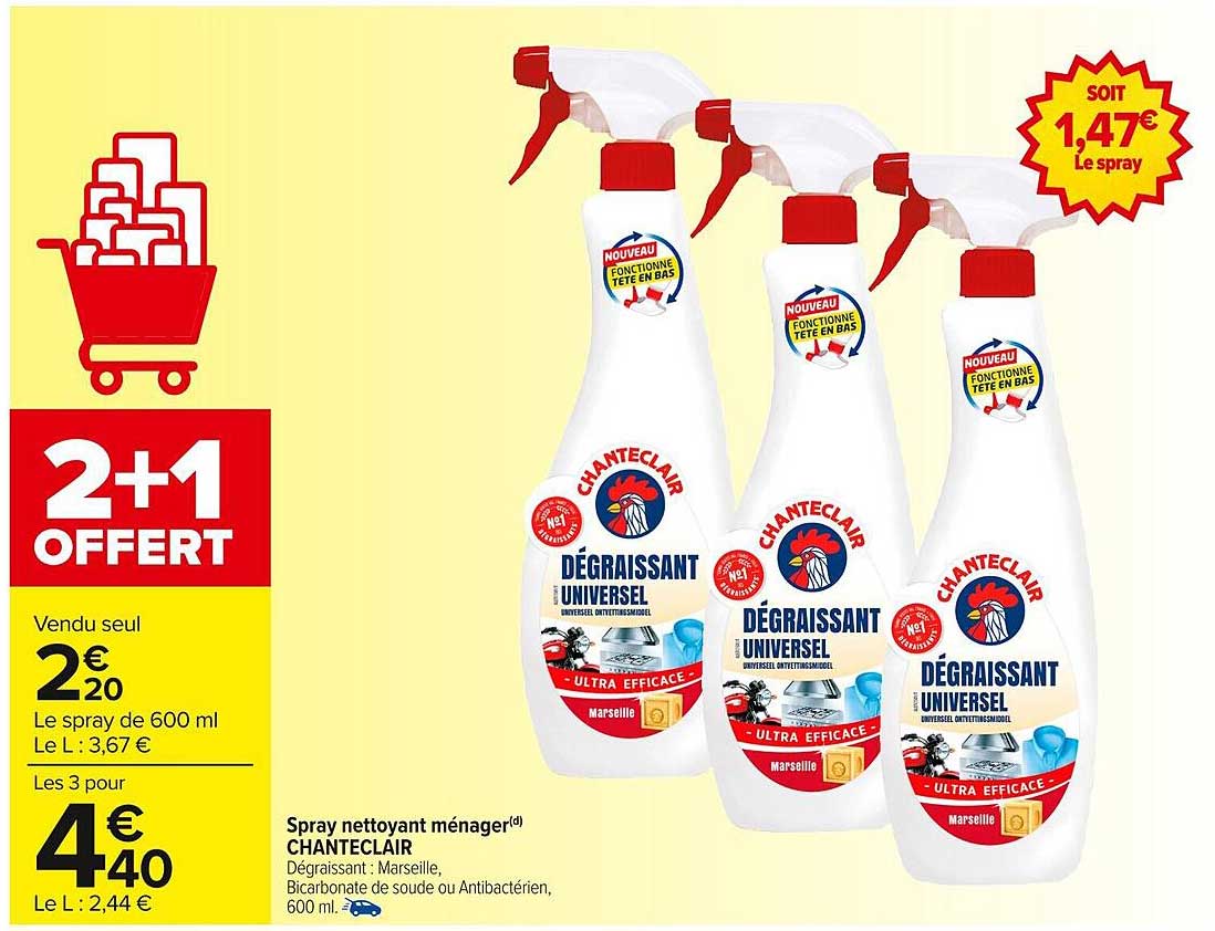 Spray nettoyant ménager Chanteclair - Dégraissant Universel