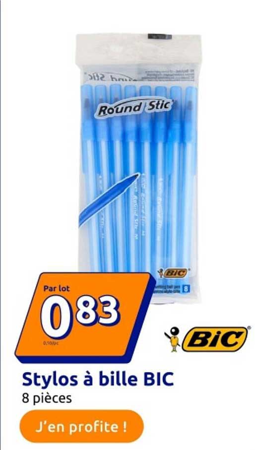 Stylos à bille BIC 8 pièces