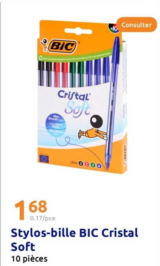 Stylos-bille BIC Cristal Soft