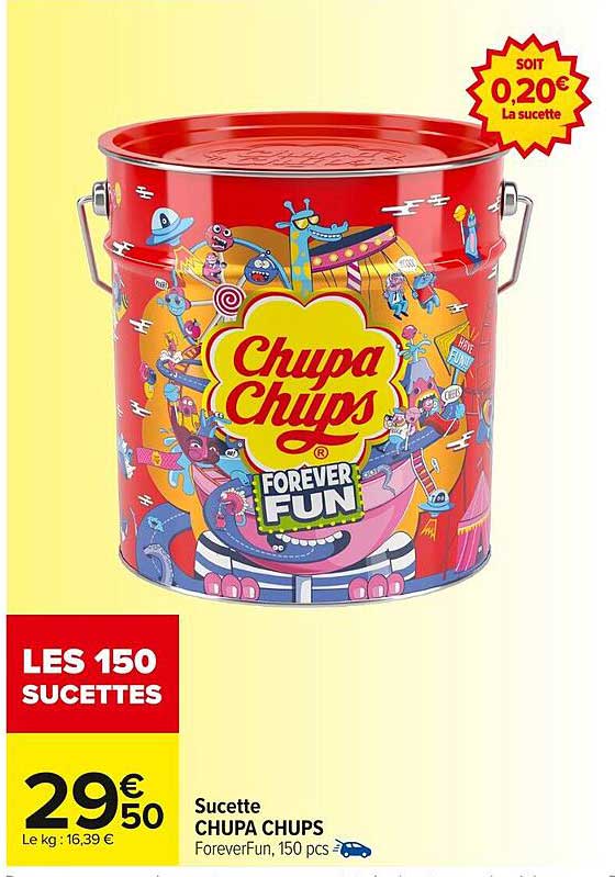 Sucette CHUPA CHUPS ForeverFun, 150 pcs