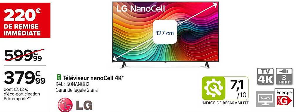 Téléviseur nanoCell 4K*