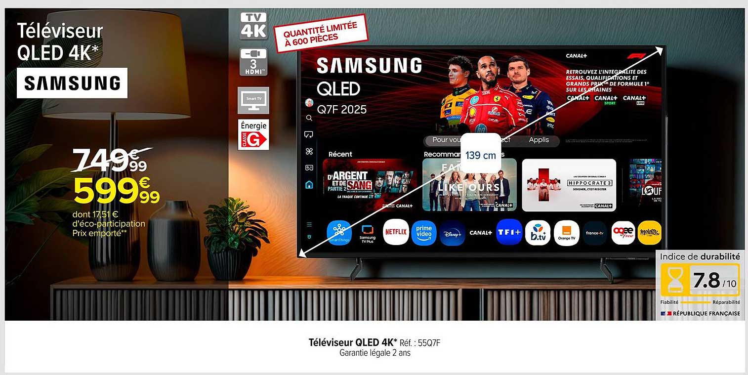 Téléviseur QLED 4K*