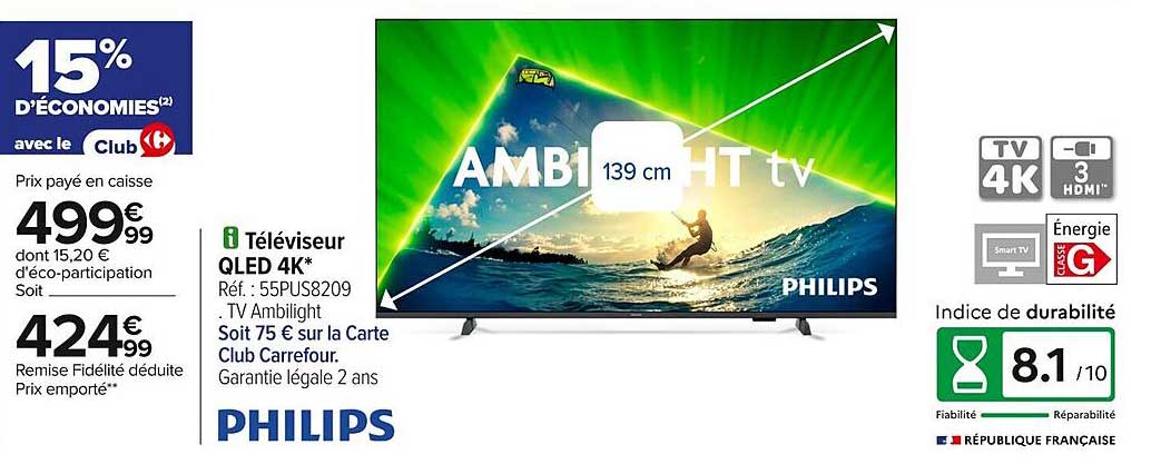 Téléviseur QLED 4K*