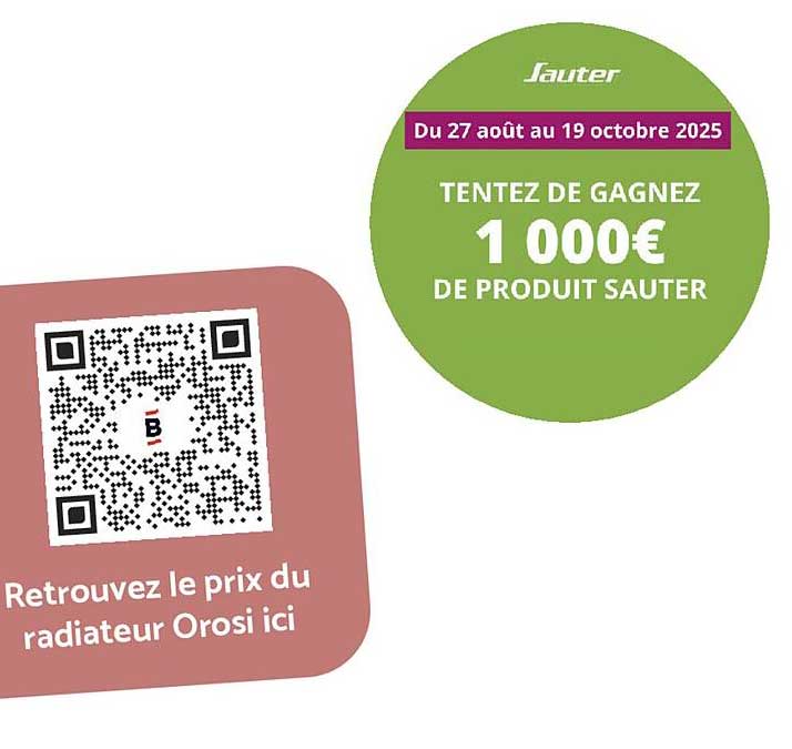 TENTEZ DE GAGNER 1 000€ DE PRODUIT SAUTER