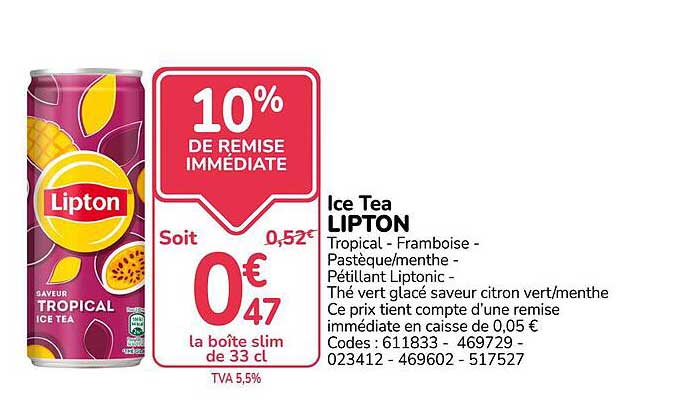 10% DE REMISE IMMÉDIATE