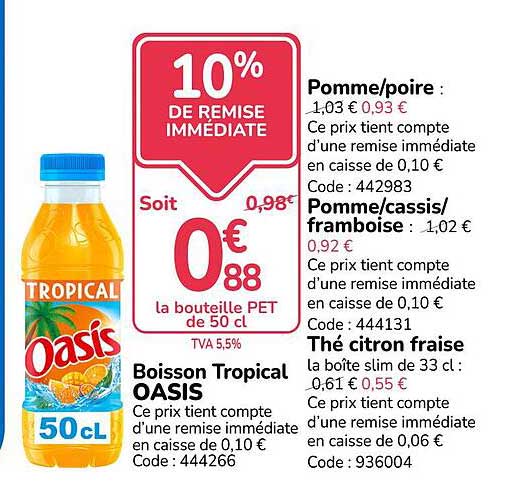 10% DE REMISE IMMÉDIATE