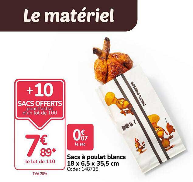 +10 SACS OFFERTS pour l'achat d'un lot de 100