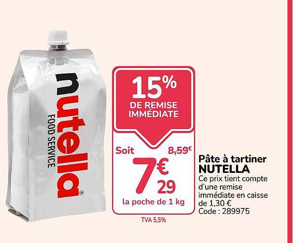 15% DE REMISE IMMEDIATE