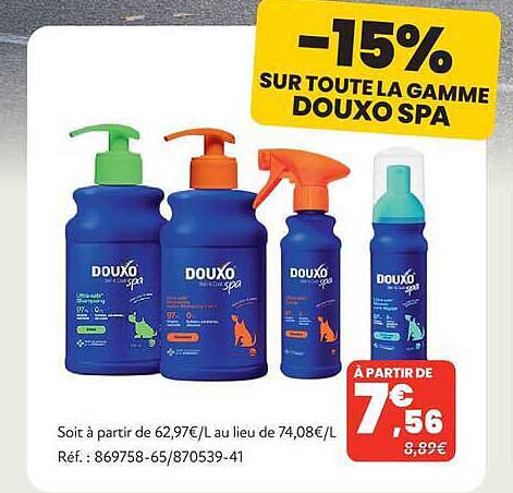 -15% SUR TOUTE LA GAMME DOUXO SPA