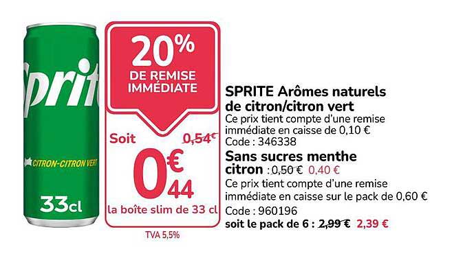 20% DE REMISE IMMÉDIATE