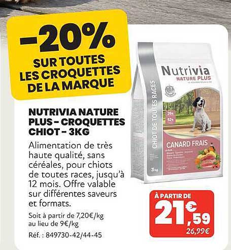-20% SUR TOUTES LES CROQUETTES DE LA MARQUE