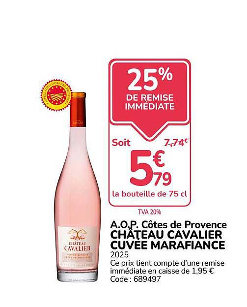 25% DE REMISE IMMÉDIATE