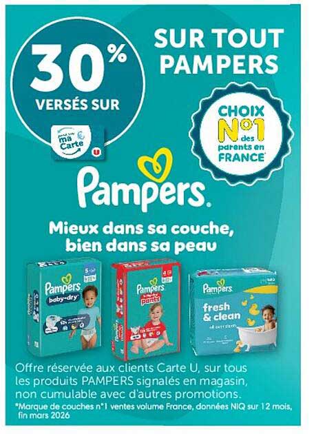 30% versés sur Pampers