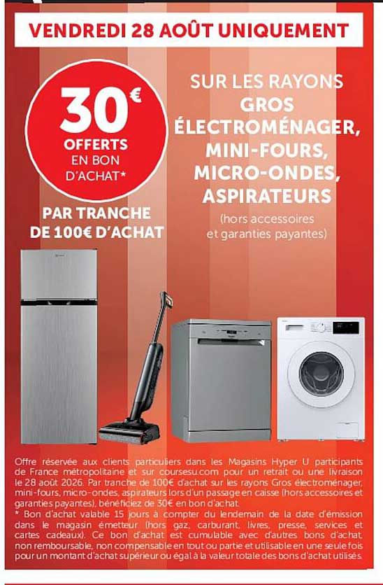 30€ OFFERTS EN BON D'ACHAT*