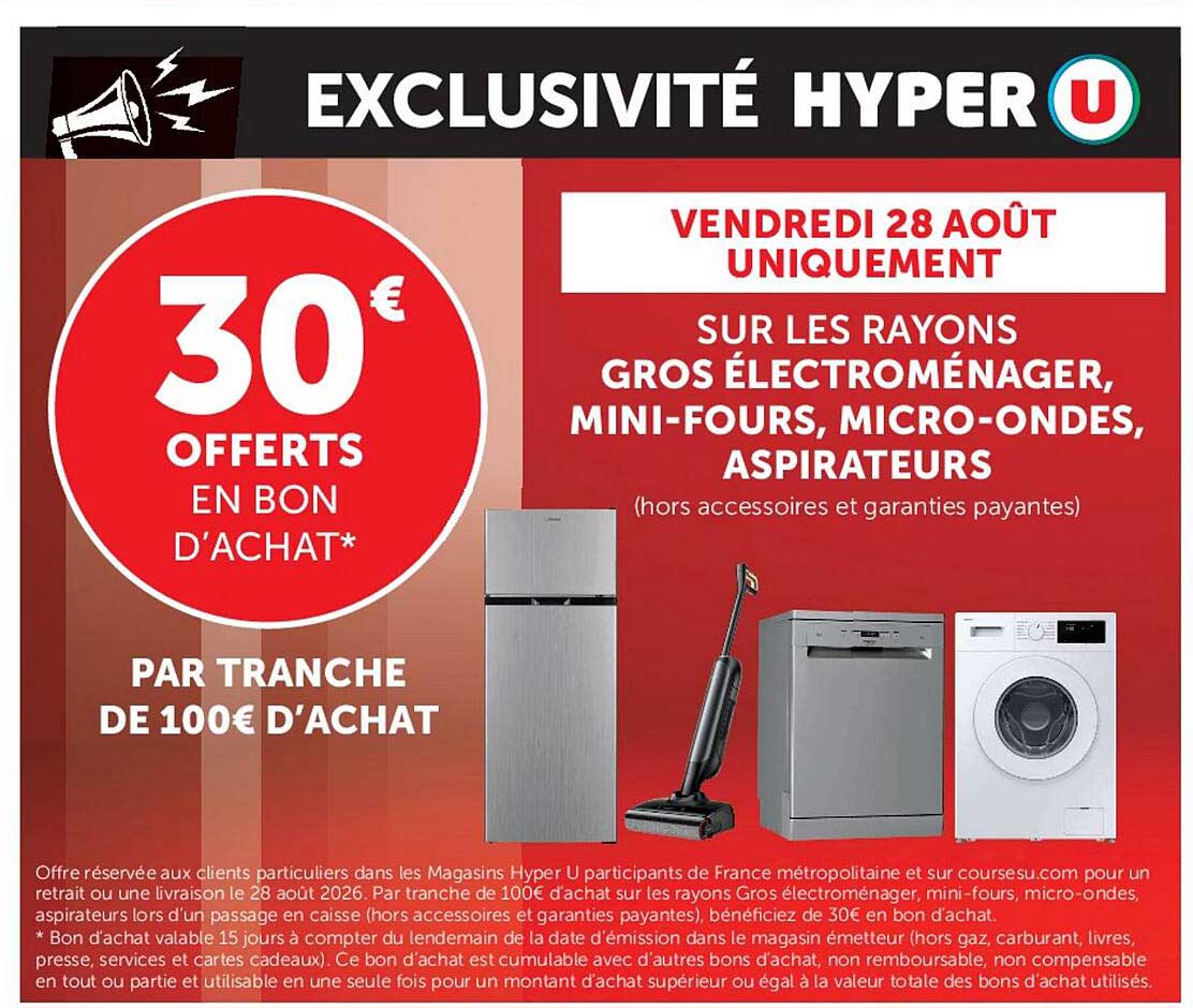 30€ OFFERTS EN BON D’ACHAT*