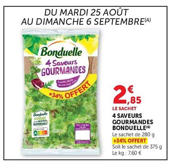 4 SAVEURS GOURMANDES BONDUELLE