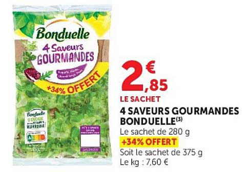 4 SAVEURS GOURMANDES BONDUELLE