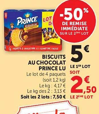 -50% DE REMISE IMMÉDIATE SUR LE 2ÈME LOT