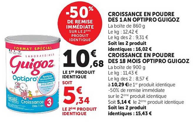 -50% DE REMISE IMMÉDIATE SUR LE 2ÈME PRODUIT IDENTIQUE