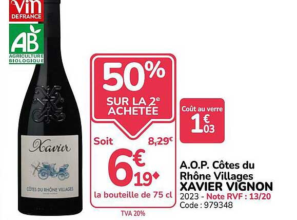50% SUR LA 2e ACHETEE