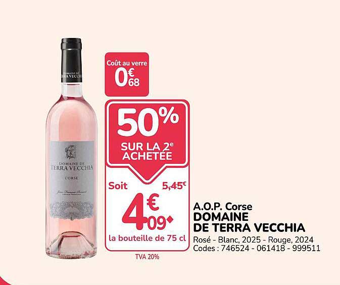 50% SUR LA 2e ACHETEE