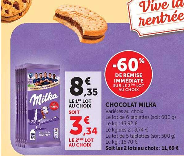 -60% DE REMISE IMMÉDIATE SUR LE 2EME LOT AU CHOIX