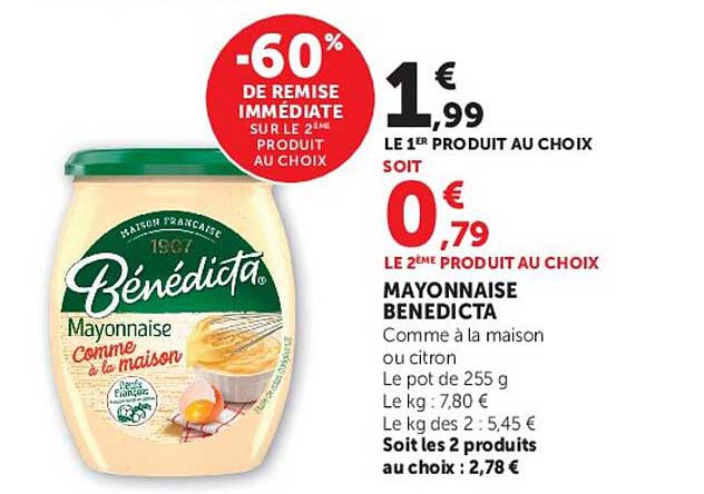 -60% DE REMISE IMMÉDIATE SUR LE 2ÈME PRODUIT AU CHOIX